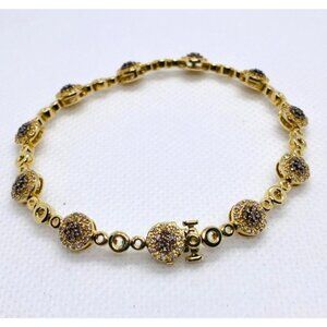 Le Vian 14k Yellow Gold Chocolate & Nude Diamond 1.10ctw Link Bracelet